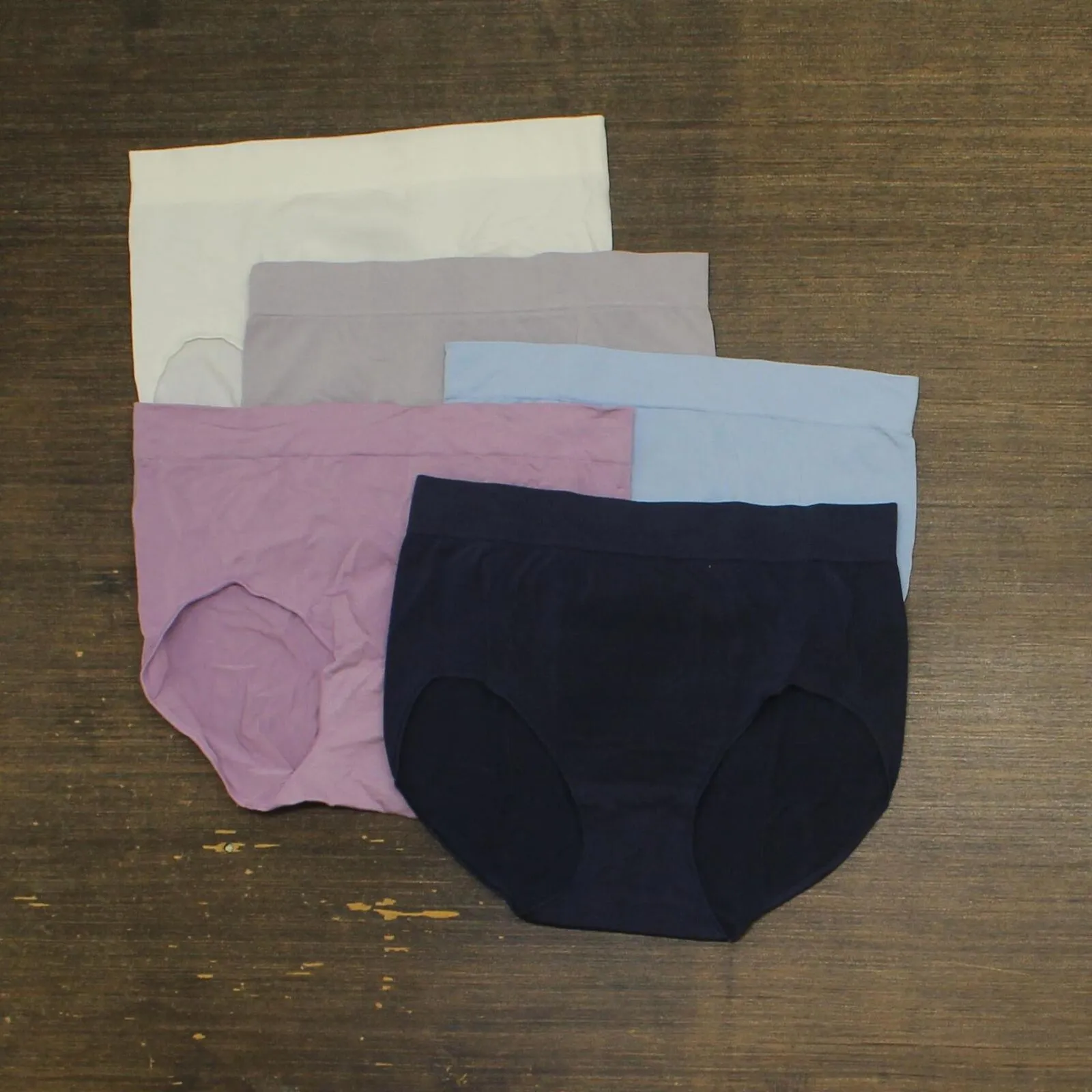 Carole Hochman Womens 5 Pack Seamless Brief 1374600 Blue / Lavender M