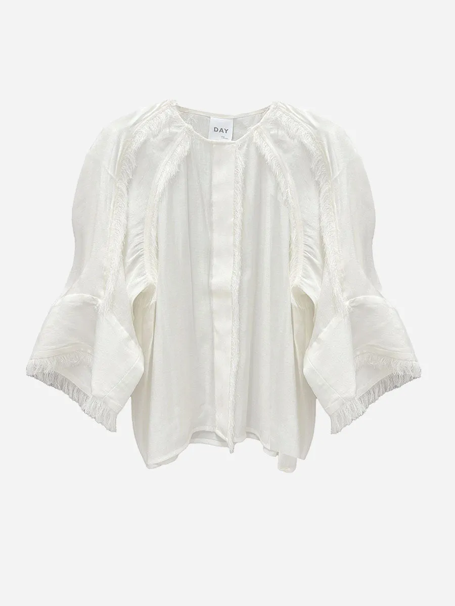 Cassie - Sheer Fringes - Vanilla