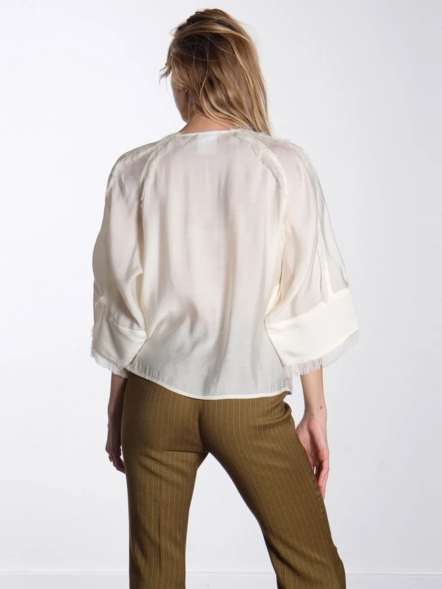 Cassie - Sheer Fringes - Vanilla