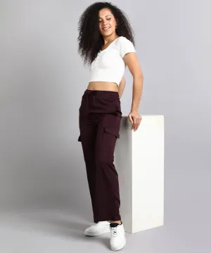 Casual High-Waisted Parallel Cargo Pants