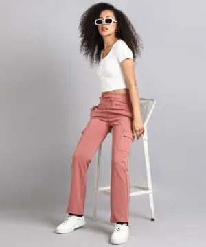 Casual High-Waisted Parallel Cargo Pants