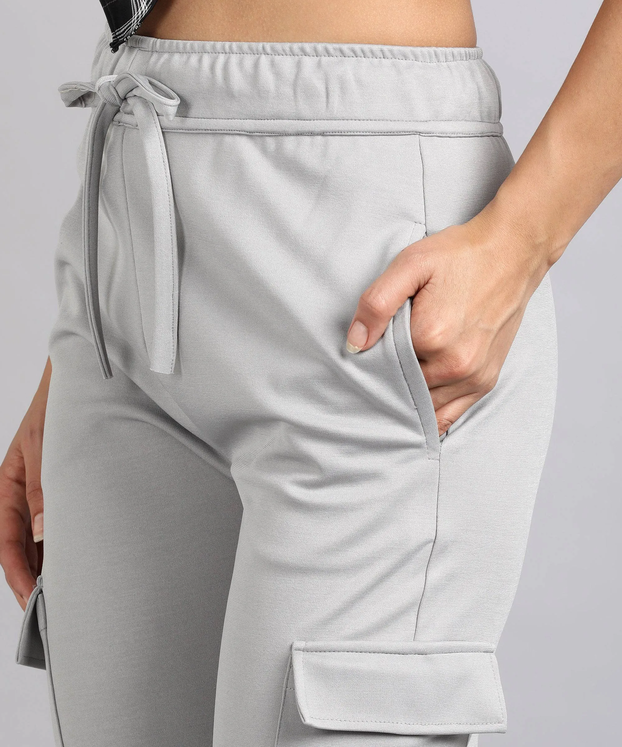 Casual High-Waisted Parallel Cargo Pants
