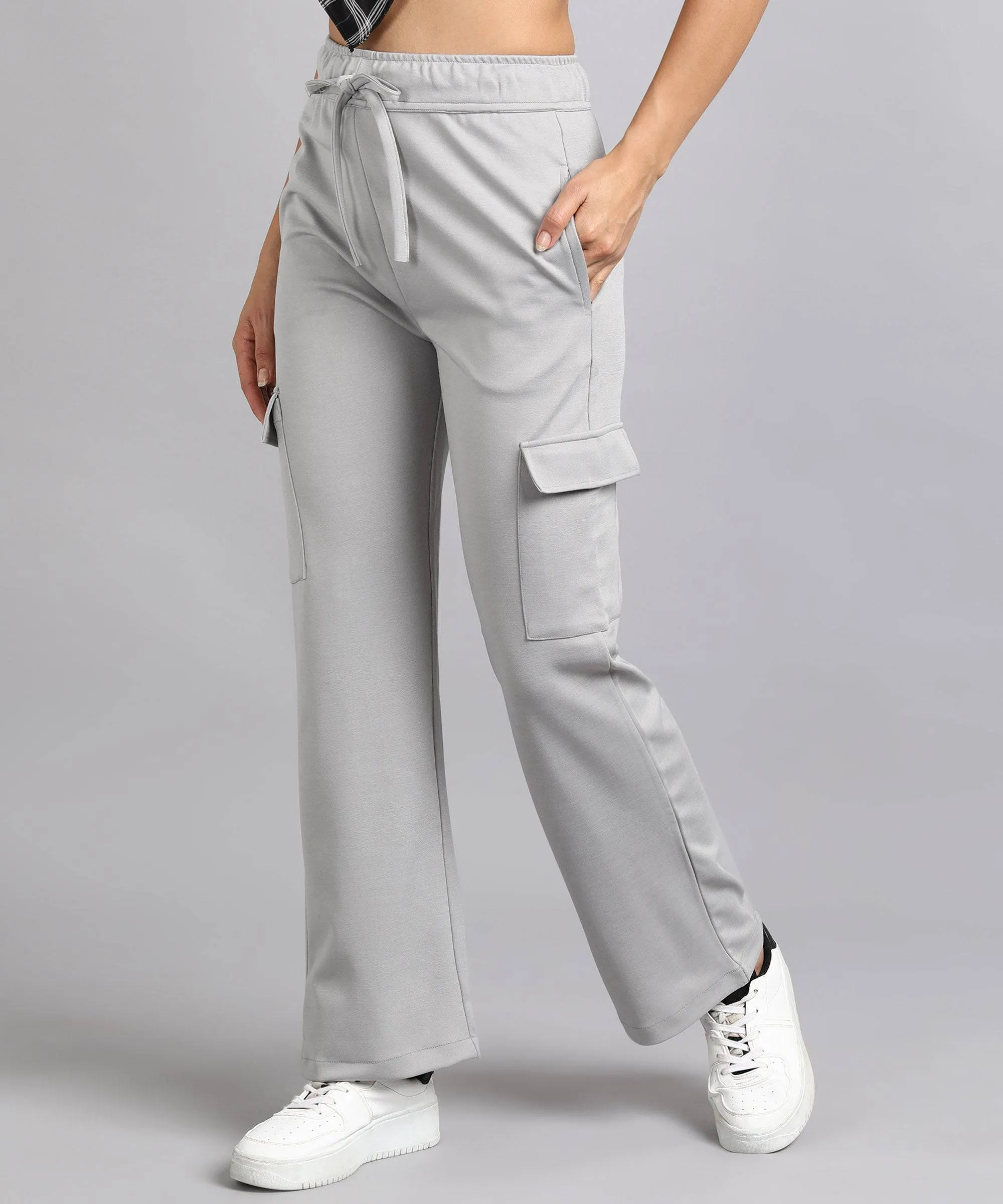 Casual High-Waisted Parallel Cargo Pants