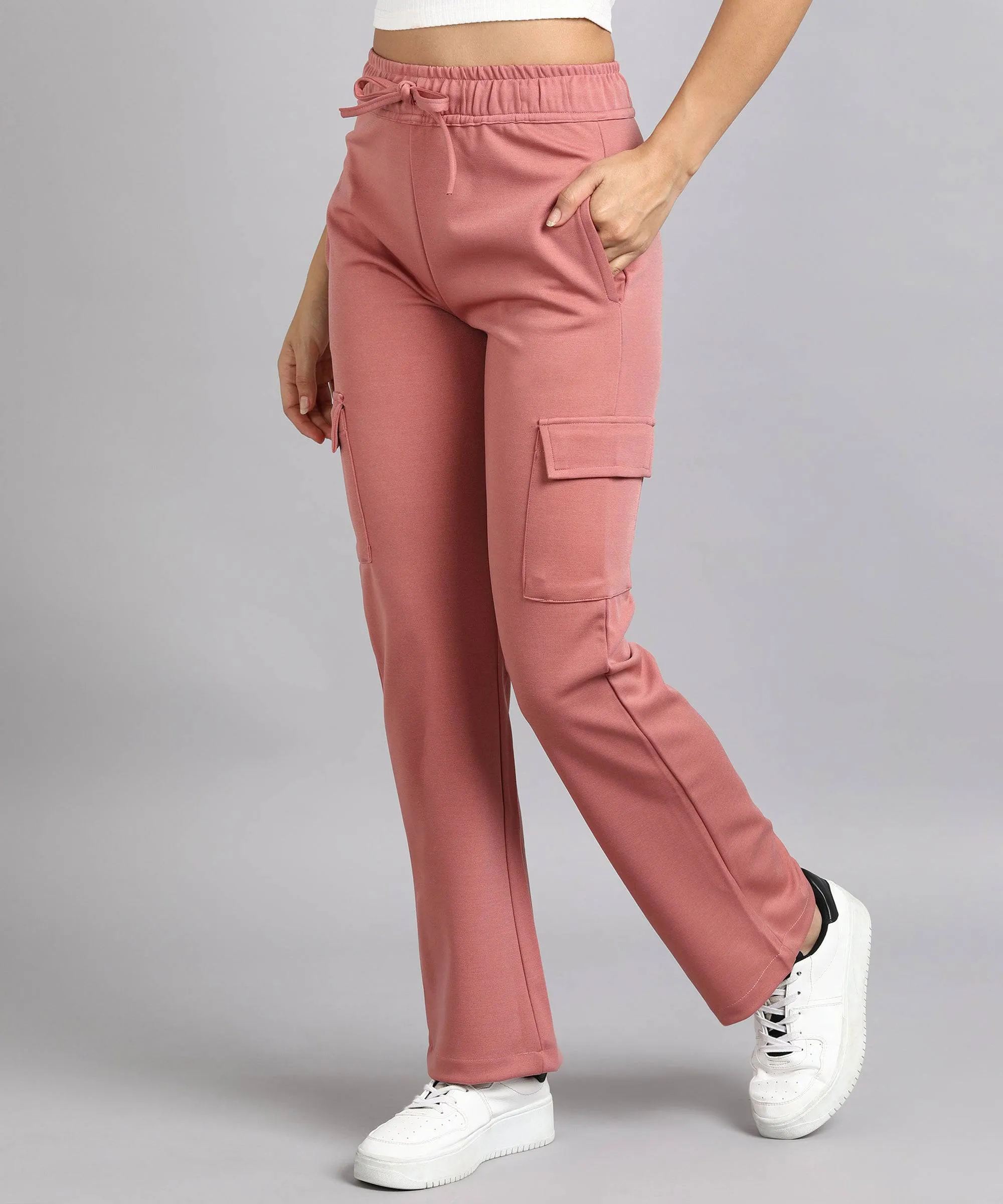 Casual High-Waisted Parallel Cargo Pants