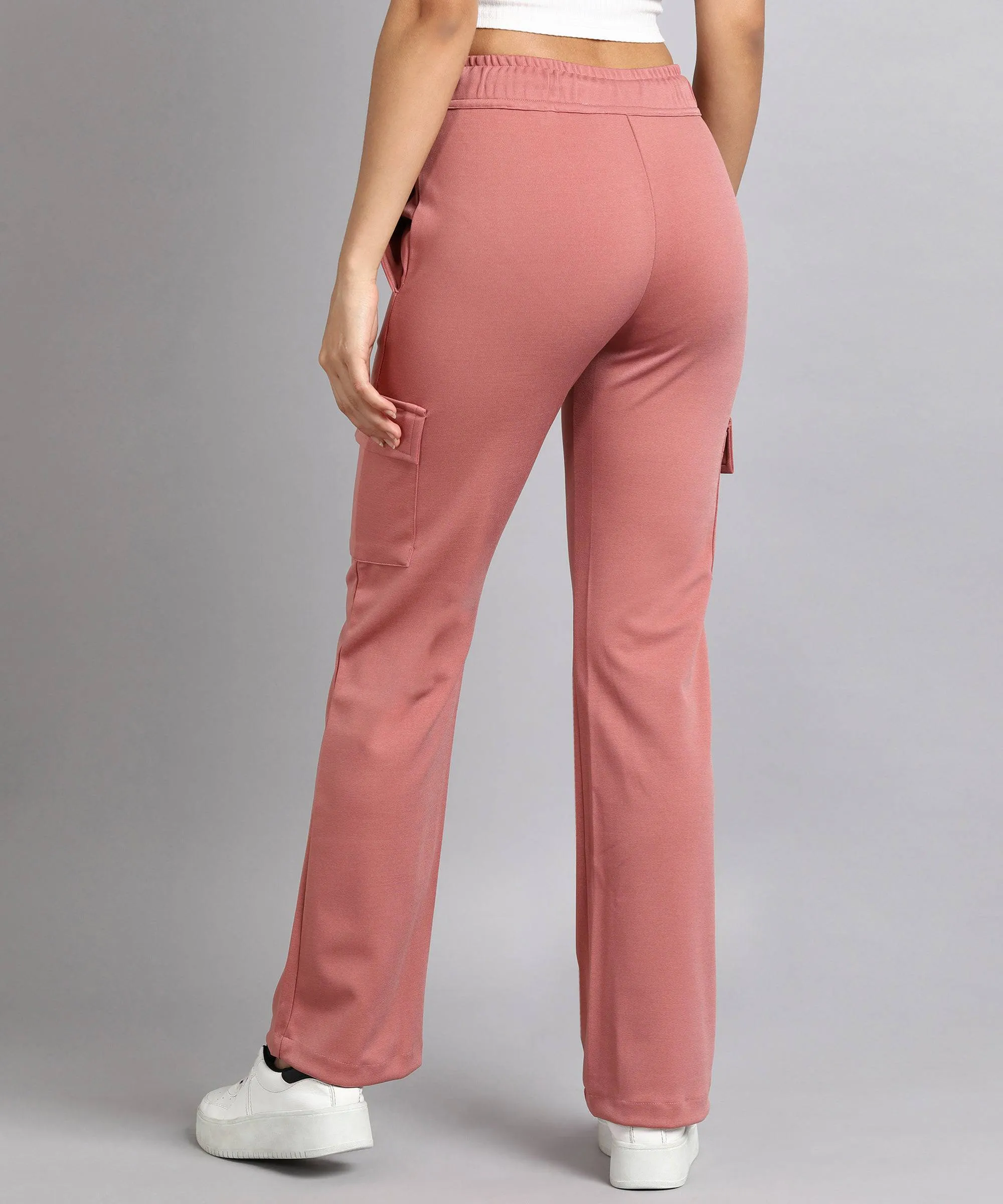 Casual High-Waisted Parallel Cargo Pants