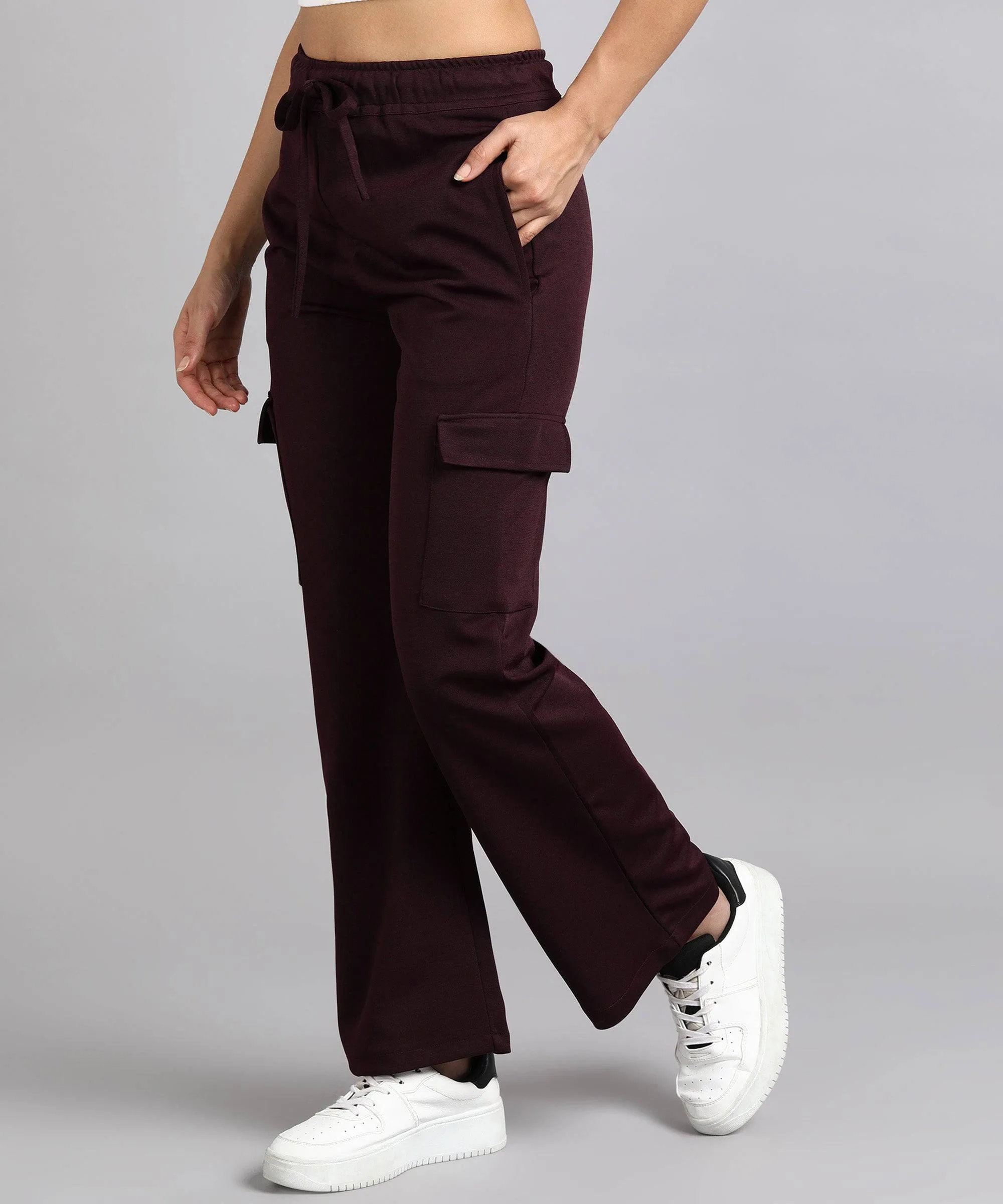Casual High-Waisted Parallel Cargo Pants