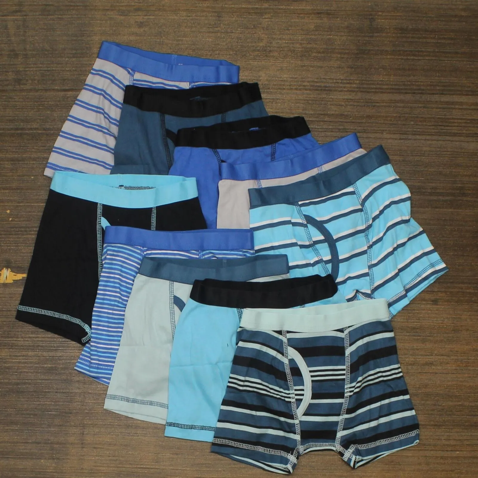 Cat & Jack Boys' 10pk Striped Boxer Briefs Multicolor XS
