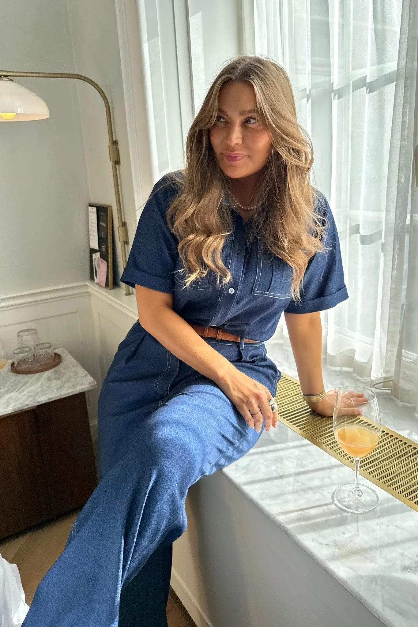 CelinaIC Bukser - Denim Blå