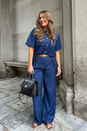 CelinaIC Bukser - Denim Blå
