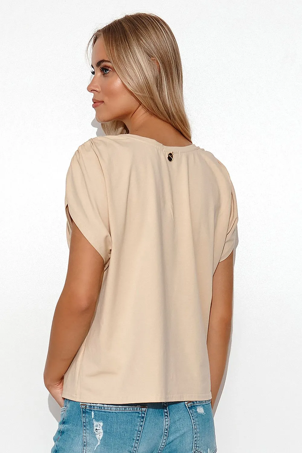 Charming V-Neck Oversized Blouse