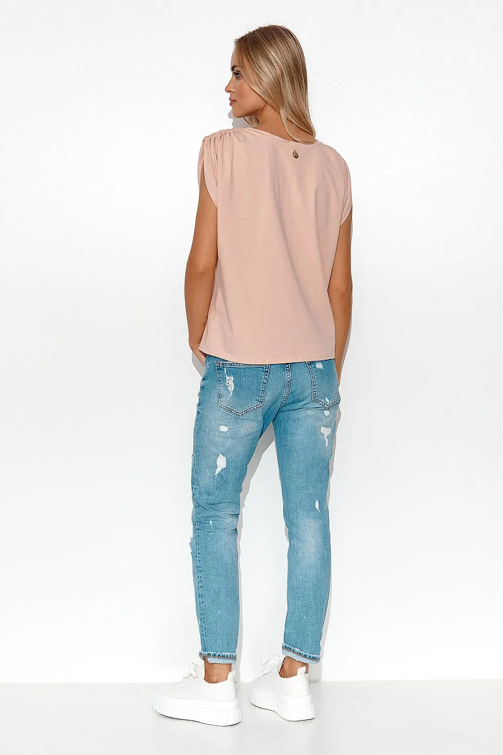 Charming V-Neck Oversized Blouse