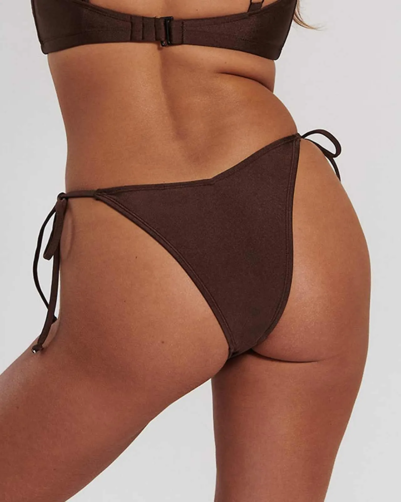 Cheeky Tie Side Brief - Iced Cola Size 8