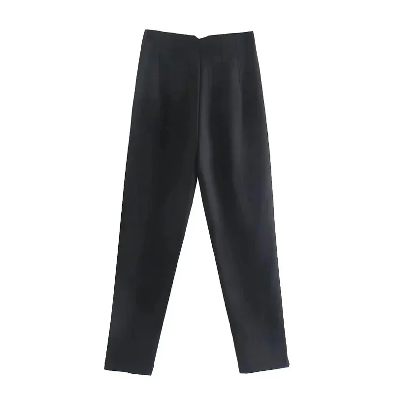 Chic Office Essentials: High-Waisted Pencil Trousers for Women – Formal Pants