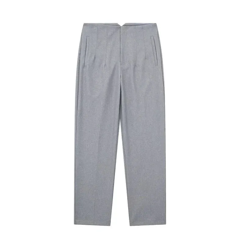 Chic Office Essentials: High-Waisted Pencil Trousers for Women – Formal Pants