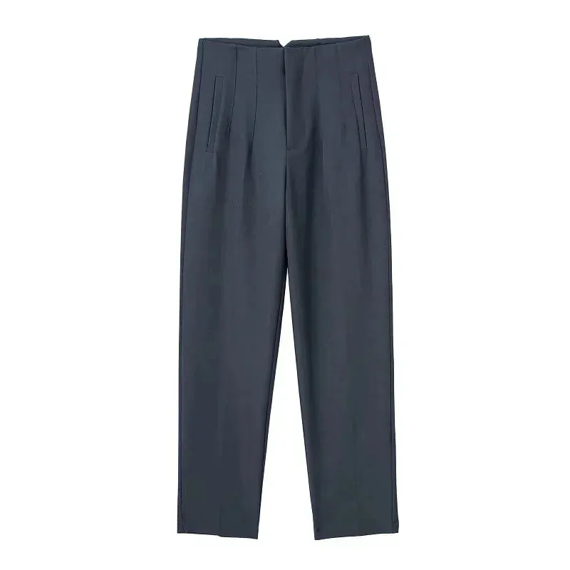 Chic Office Essentials: High-Waisted Pencil Trousers for Women – Formal Pants