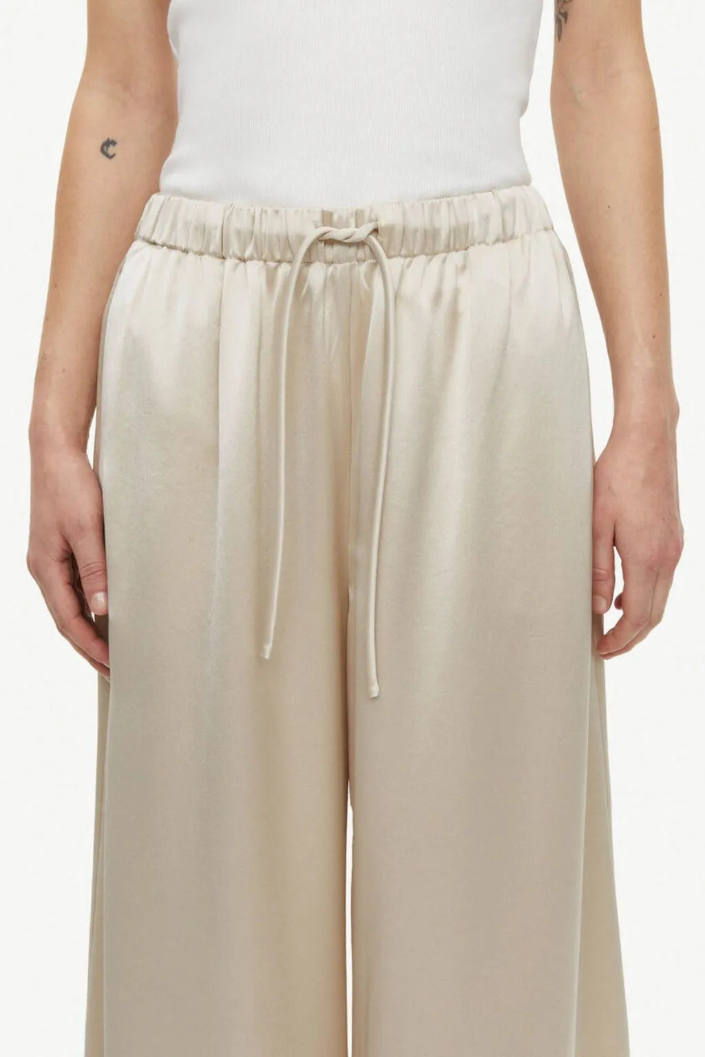Clorella high-waisted trousers light sand