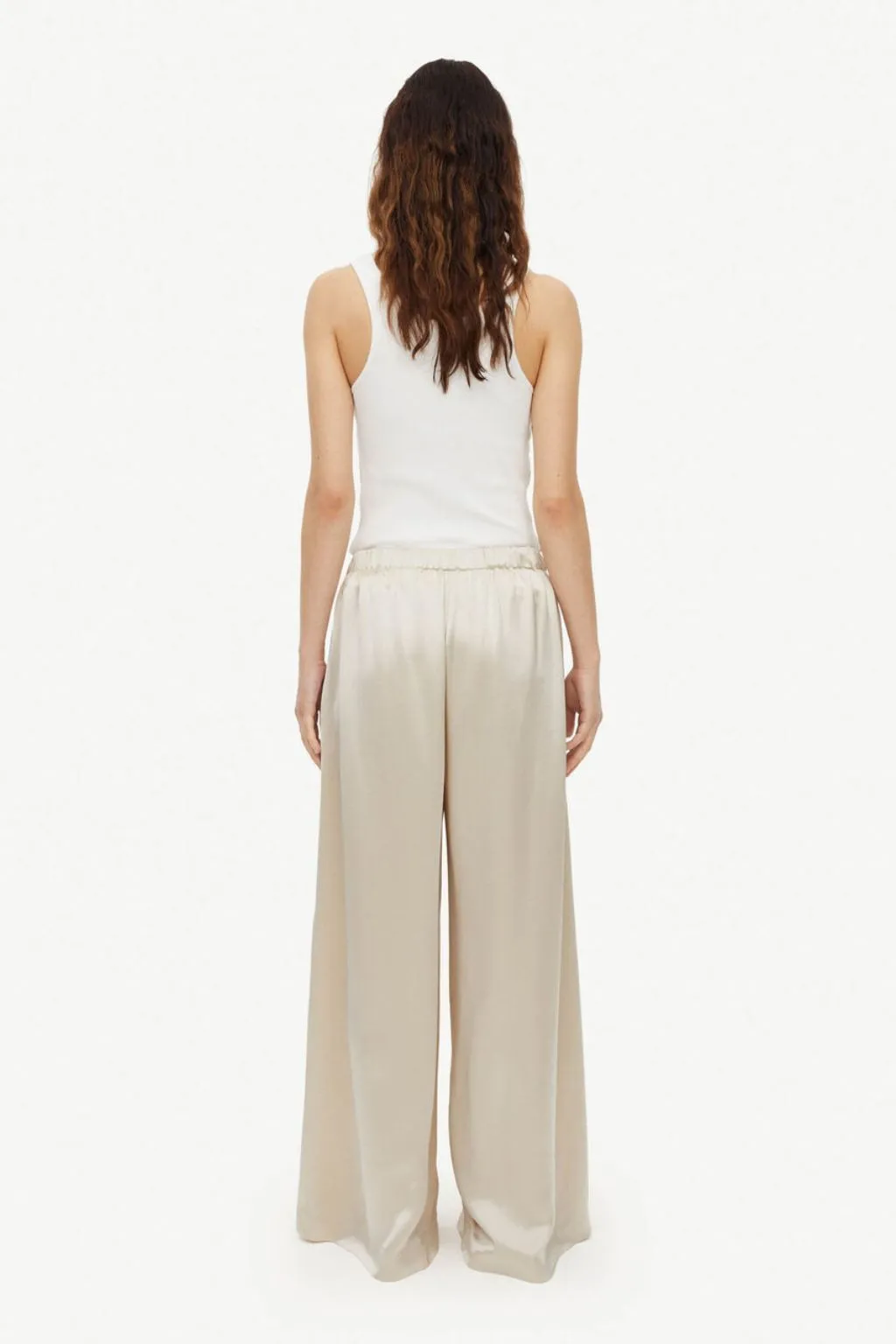 Clorella high-waisted trousers light sand