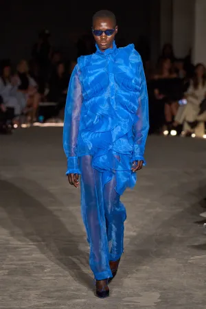 Cobalt Organza Trousers