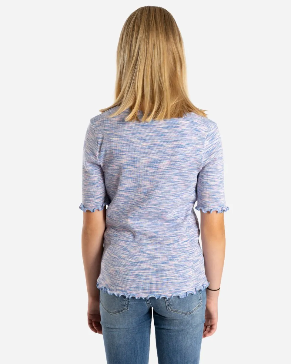 Cotton Mouline Tuviana - Blue/Pink Mouline