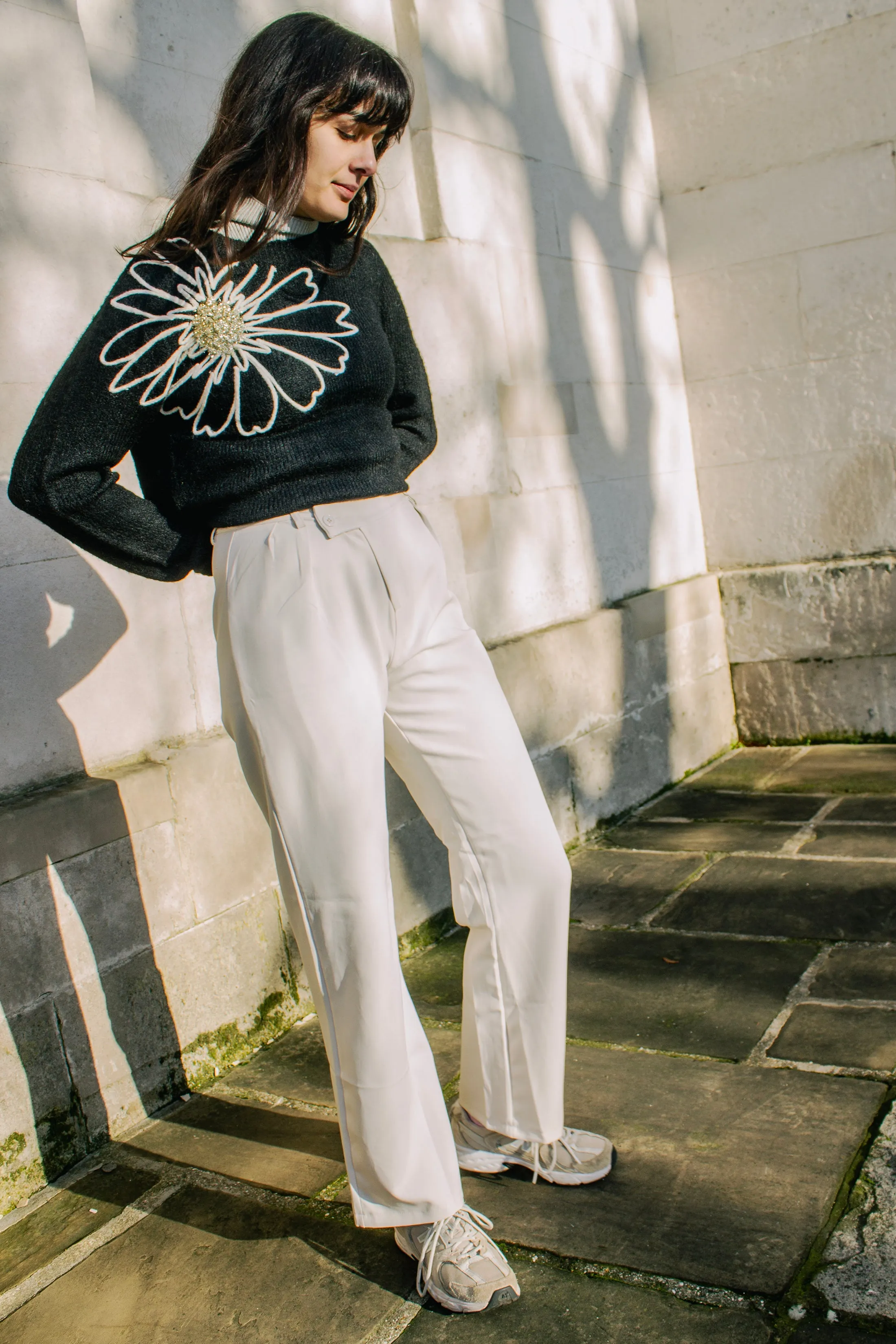Cross Front Asymmetric Tailored Trousers