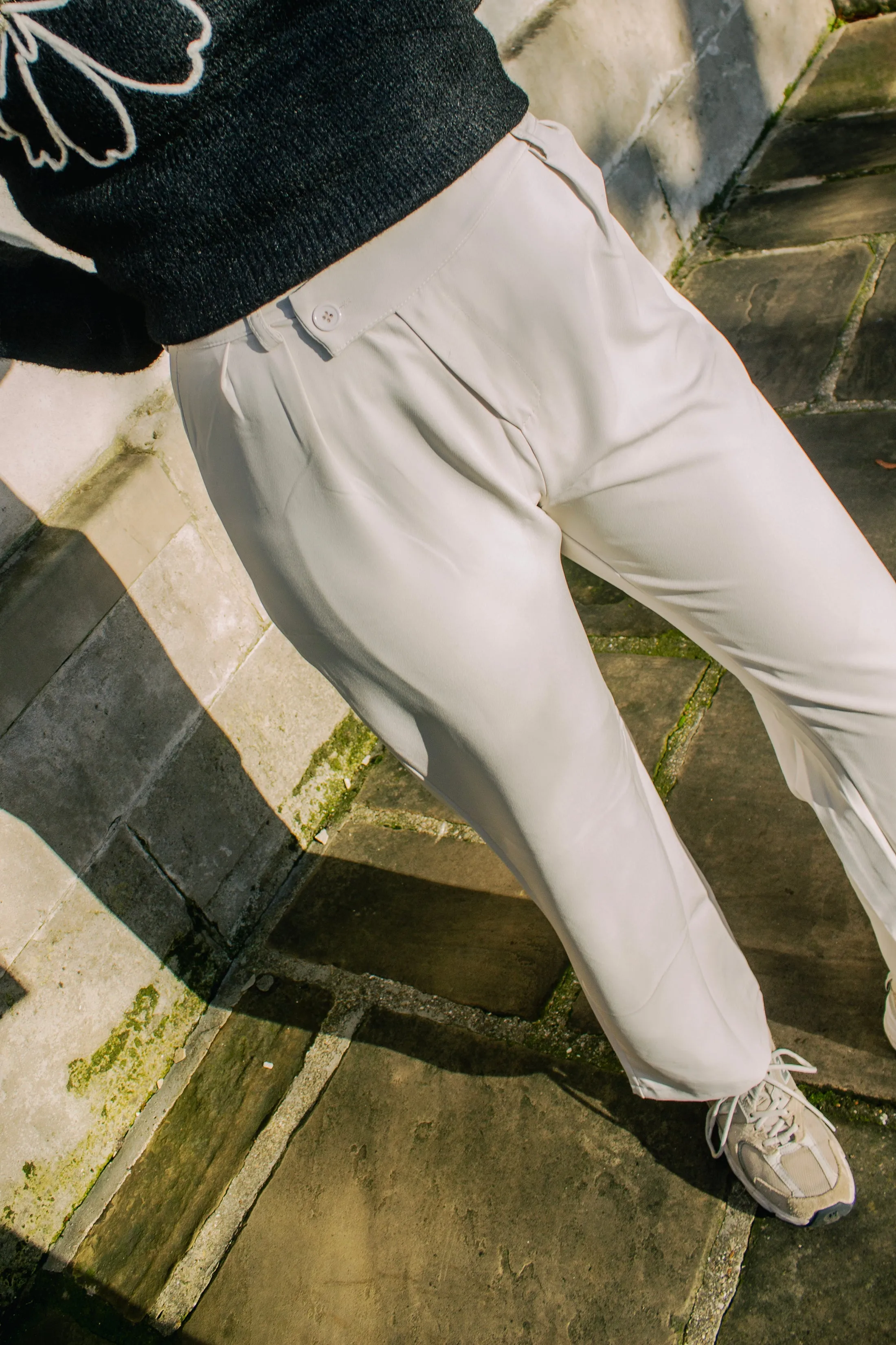 Cross Front Asymmetric Tailored Trousers