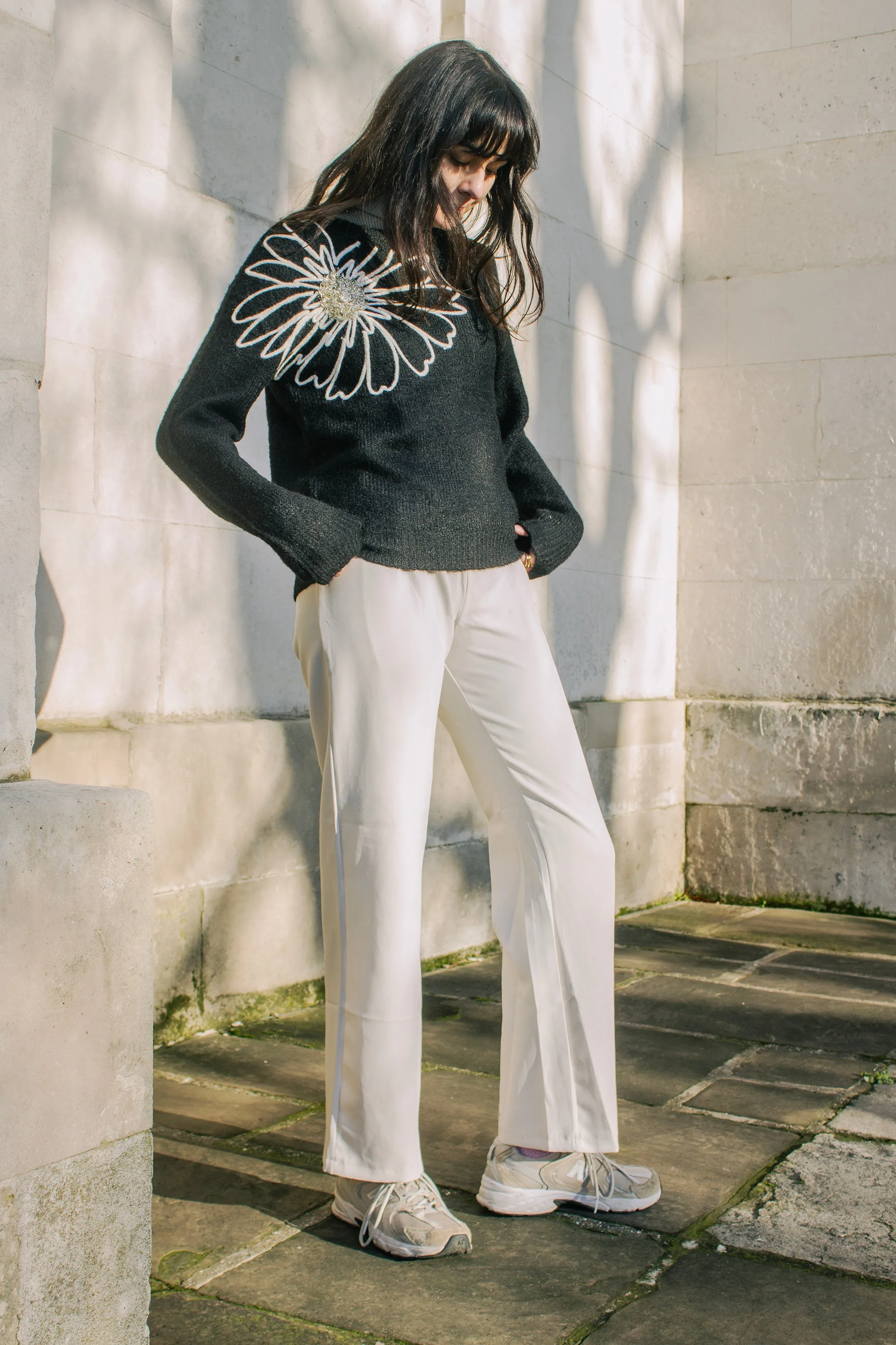 Cross Front Asymmetric Tailored Trousers