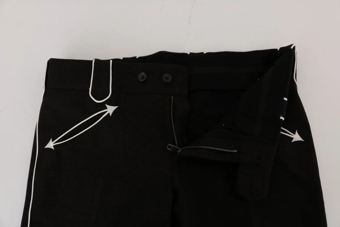 Dark Gray Wool Cotton Dress Pants