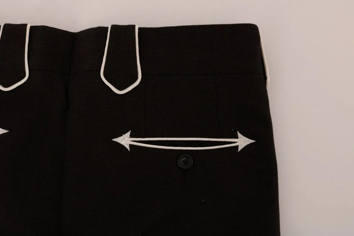 Dark Gray Wool Cotton Dress Pants