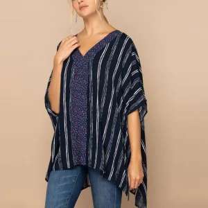 Ditsy Stripe V-Neck Tunic
