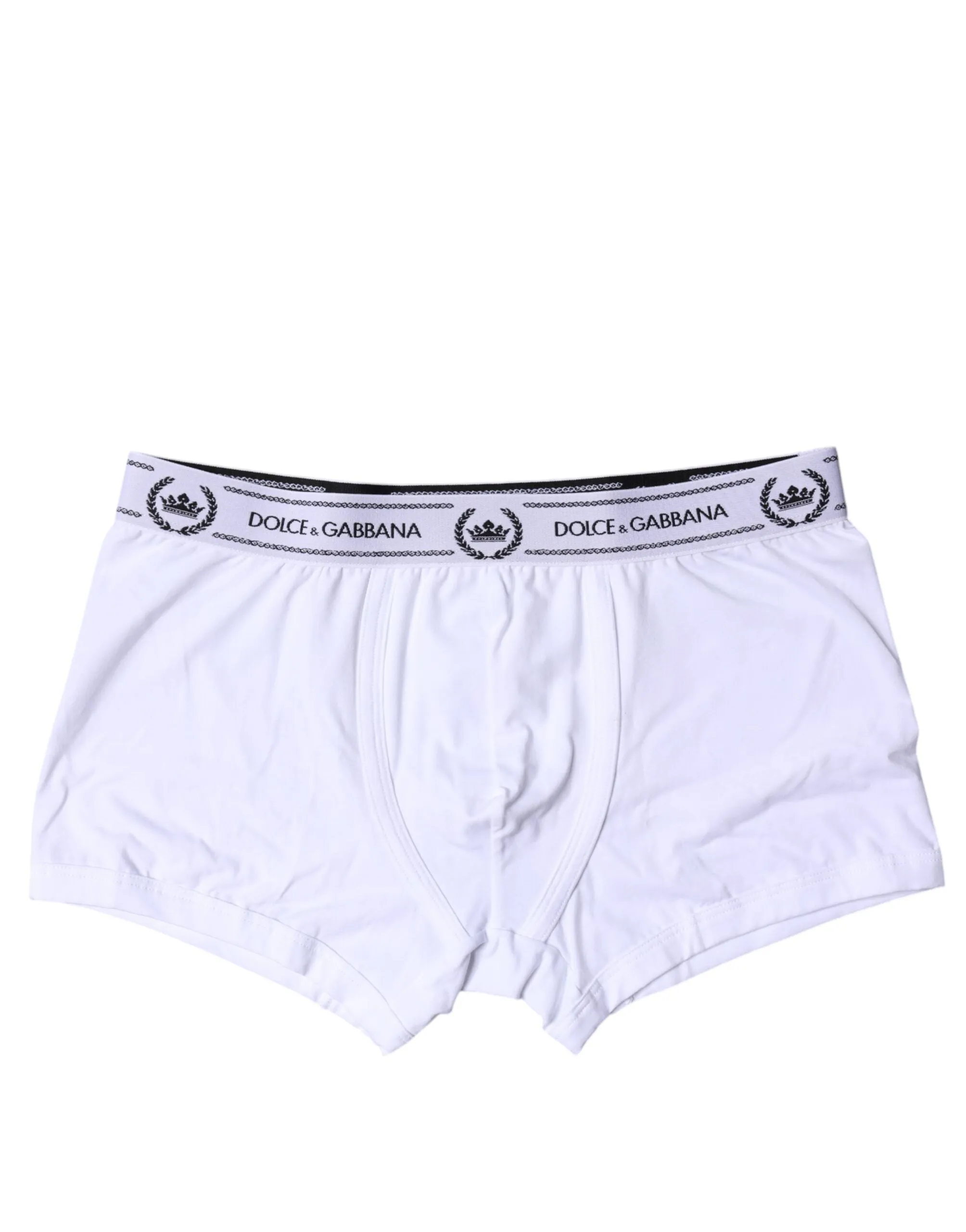 Dolce & Gabbana White Cotton Stretch Regular Boxer Underwear