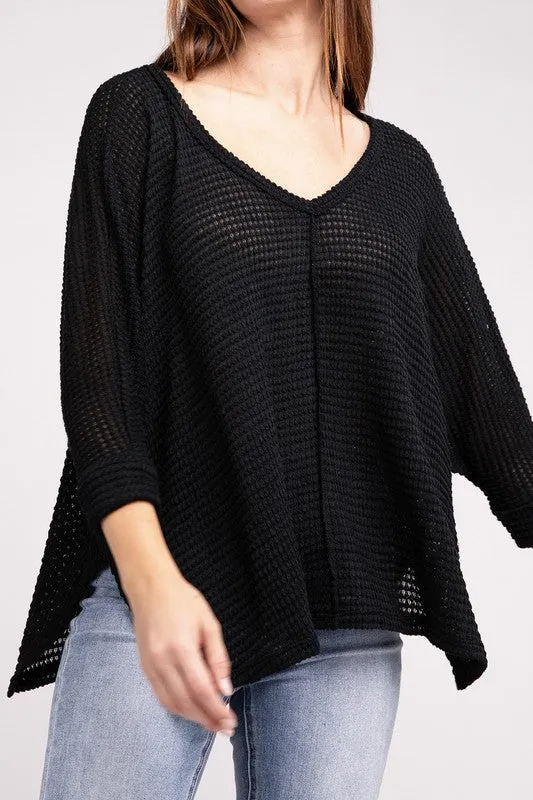 Dolman Off Shoulder Jacquard Sweater