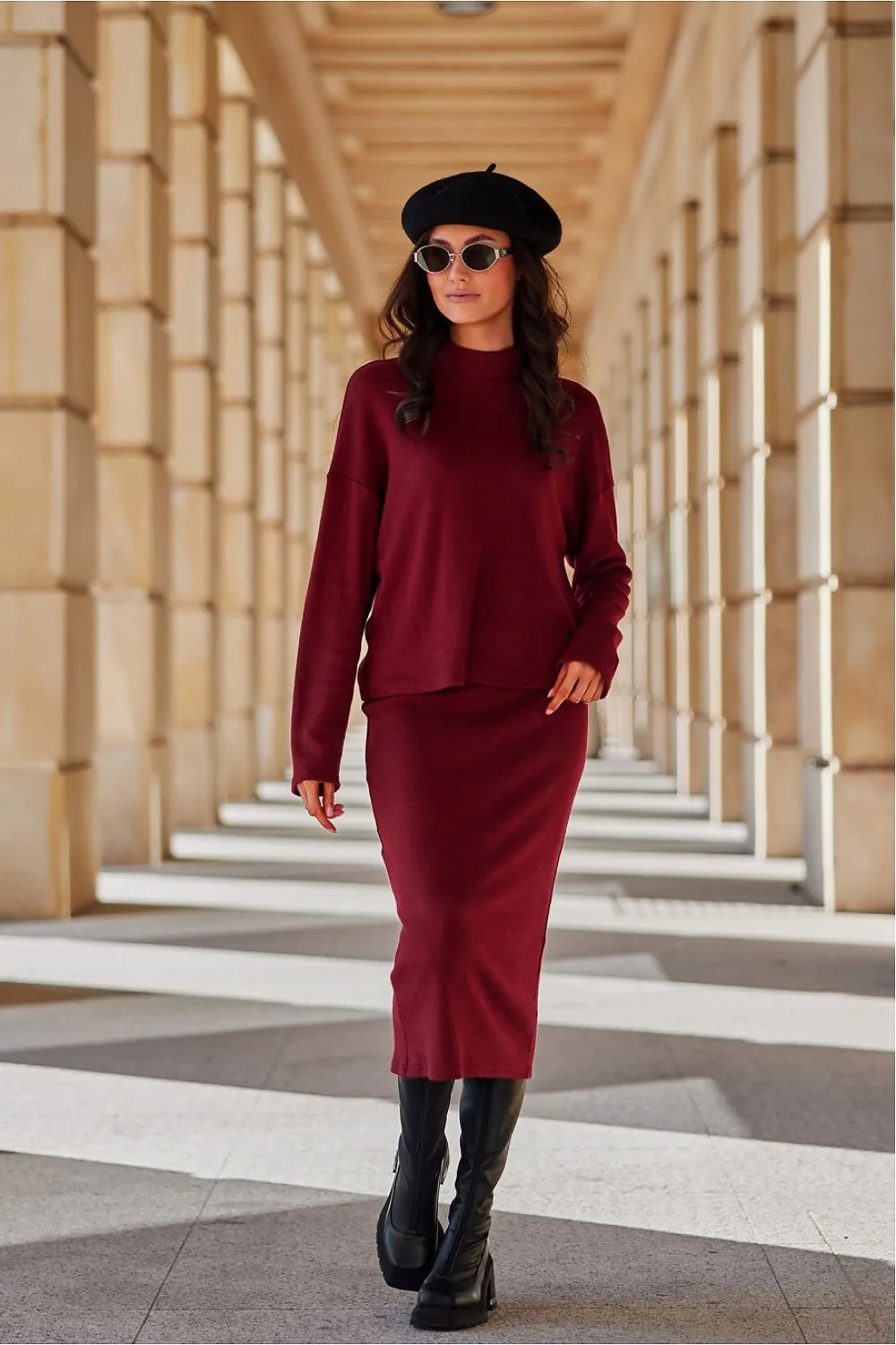 Draped Turtleneck Blouse Elegance