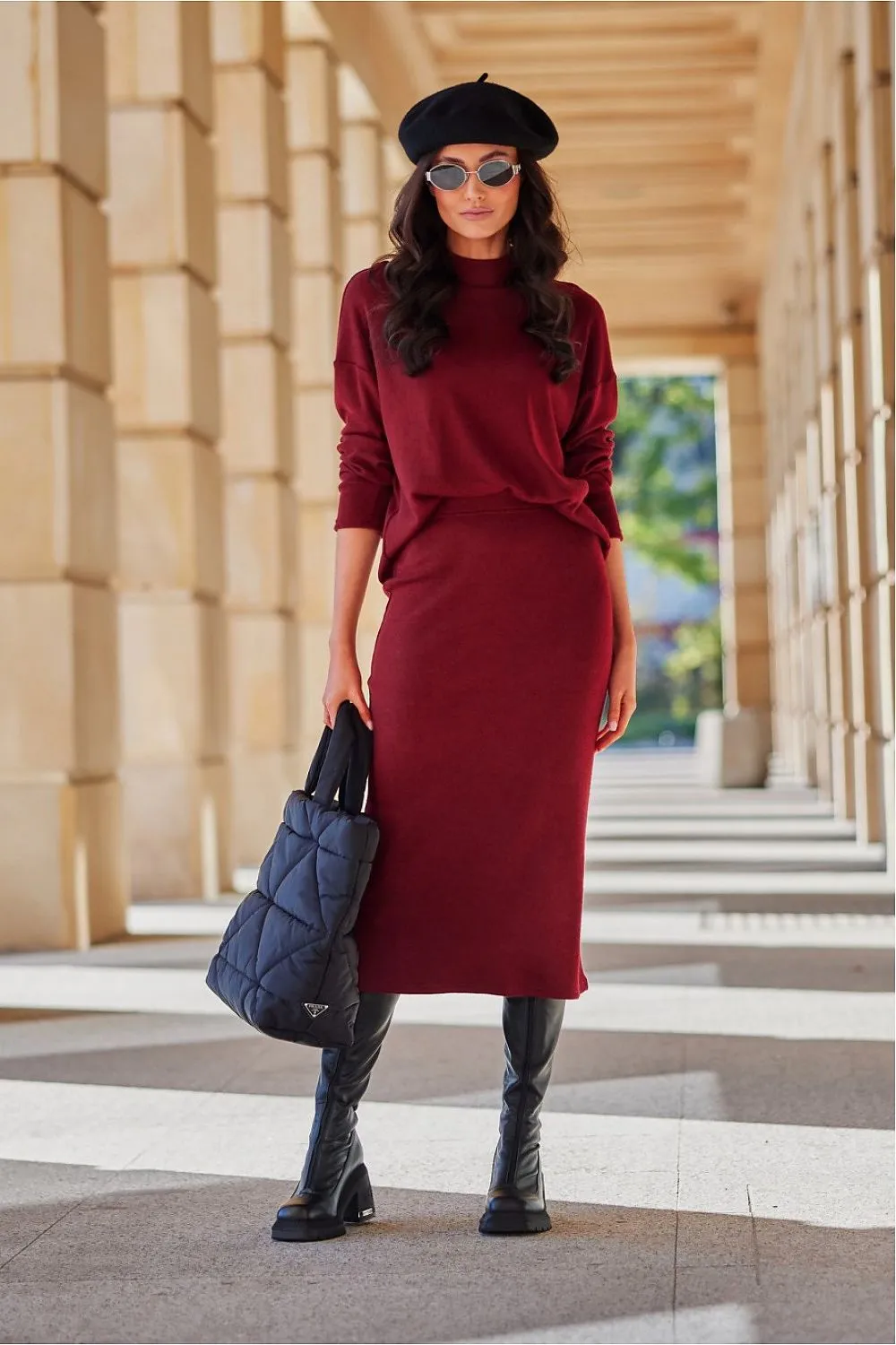 Draped Turtleneck Blouse Elegance