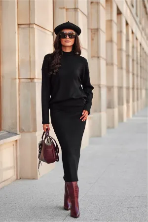 Draped Turtleneck Blouse Elegance