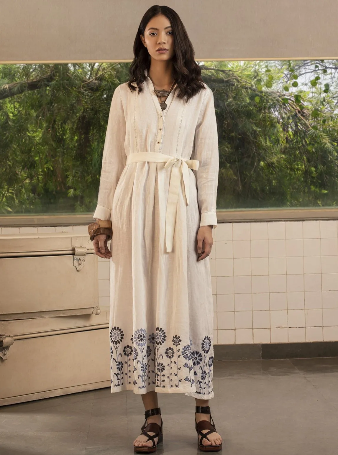 Ecru Basie Embroidered Tunic