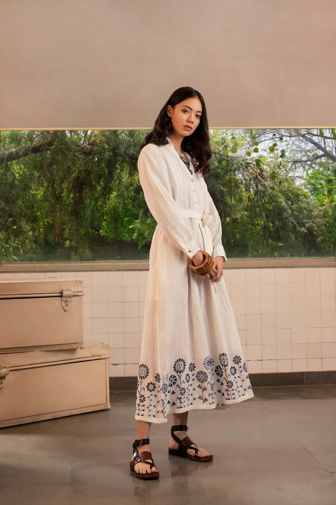 Ecru Basie Embroidered Tunic