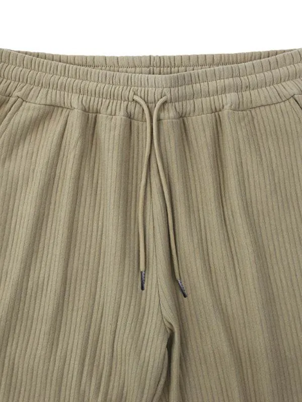 Effortless Elegance: High-Waisted Wide-Leg Striped Trousers for Men