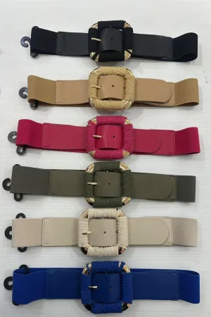 Elasticated Buckle Detail Belt