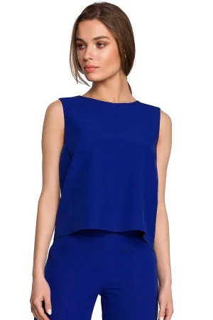Elegant Back-Neck Trapeze Blouse