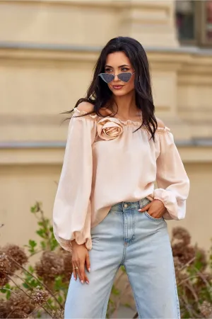 Elegant Billowy Sleeve Blouse