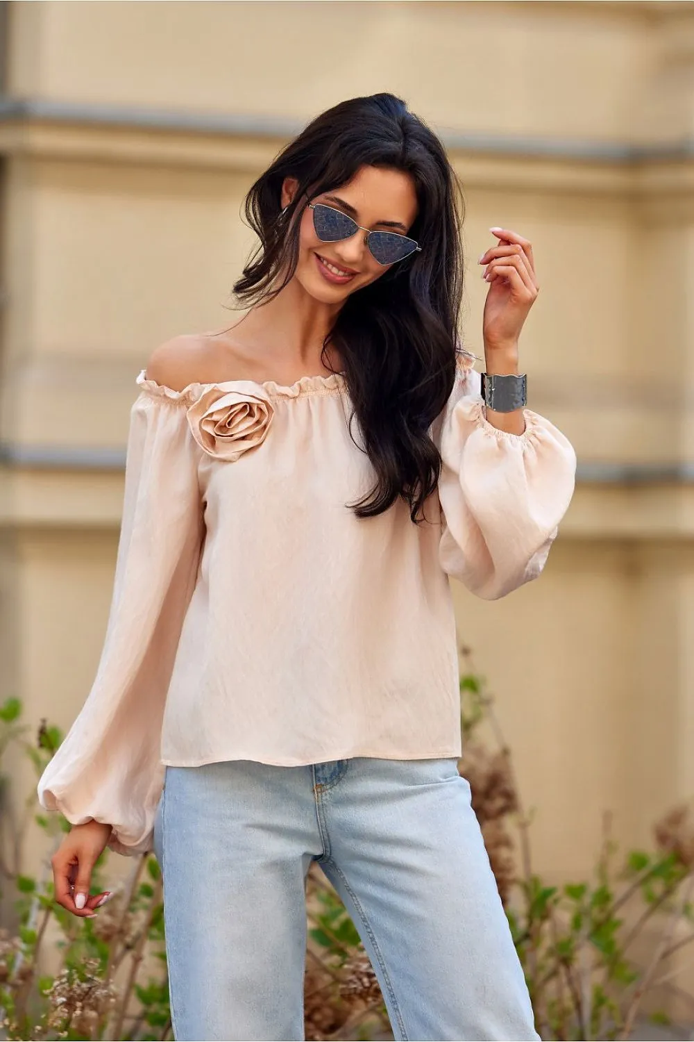 Elegant Billowy Sleeve Blouse