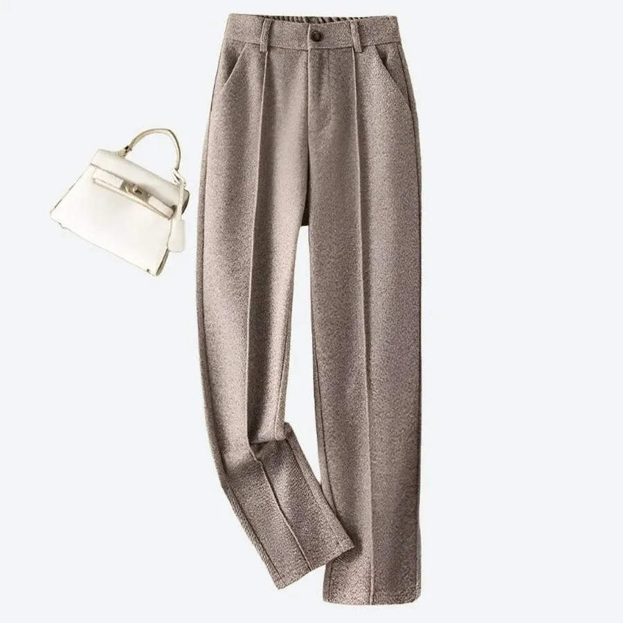 Elegant High-Waisted Pleated Trousers