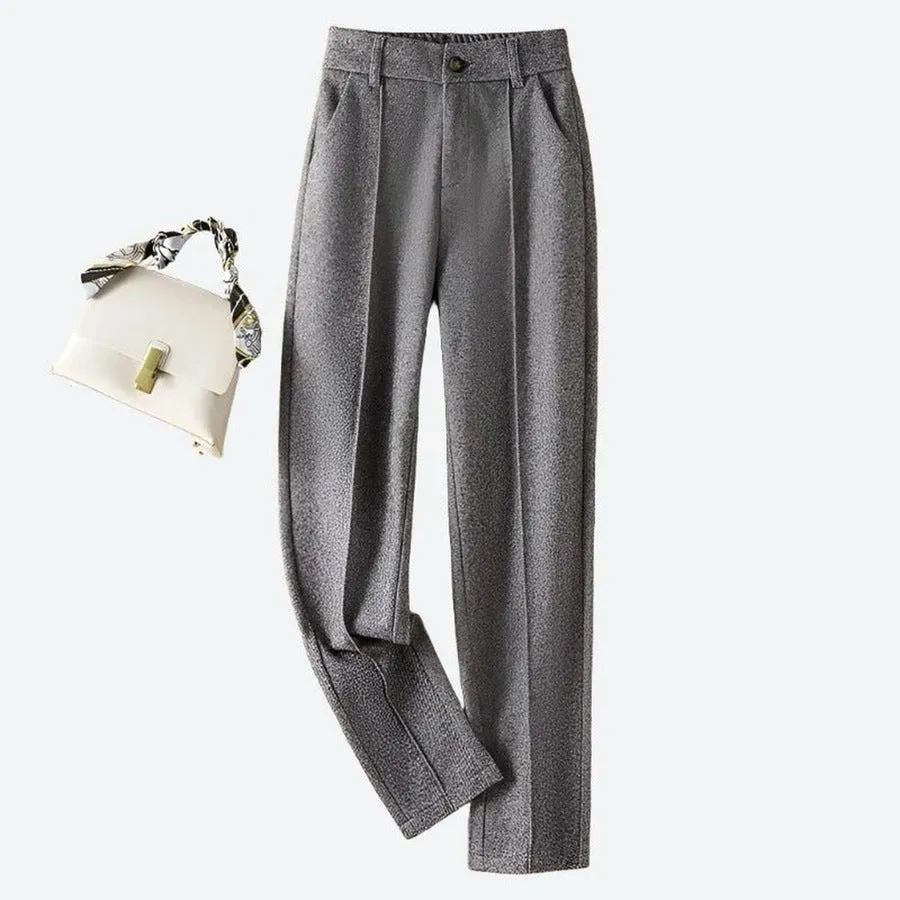 Elegant High-Waisted Pleated Trousers