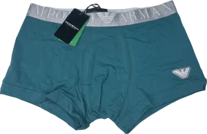 Emporio Armani Blue Trunk - Stretch Cotton With Core Logo UK M