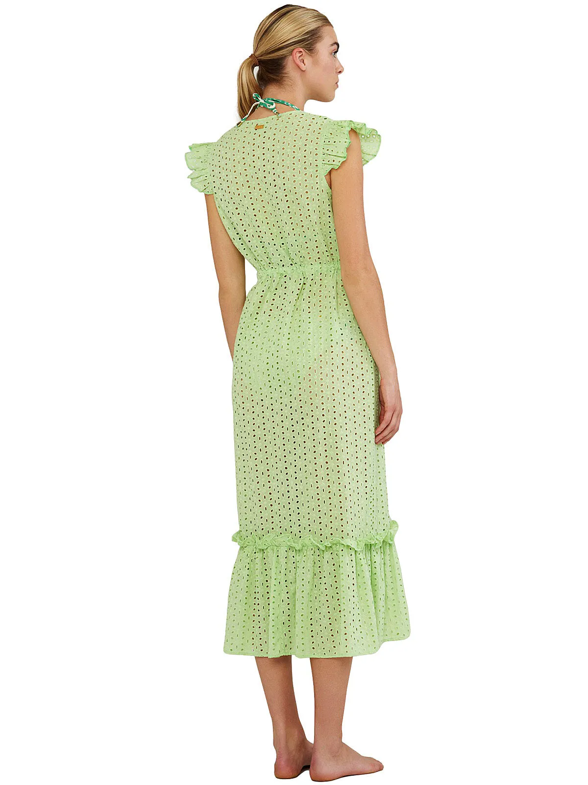 Eyelet Ruffled Sleeves Kaftan ::RET
