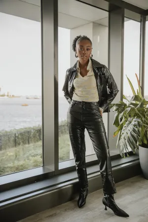 Faux Snake High Waisted Trousers