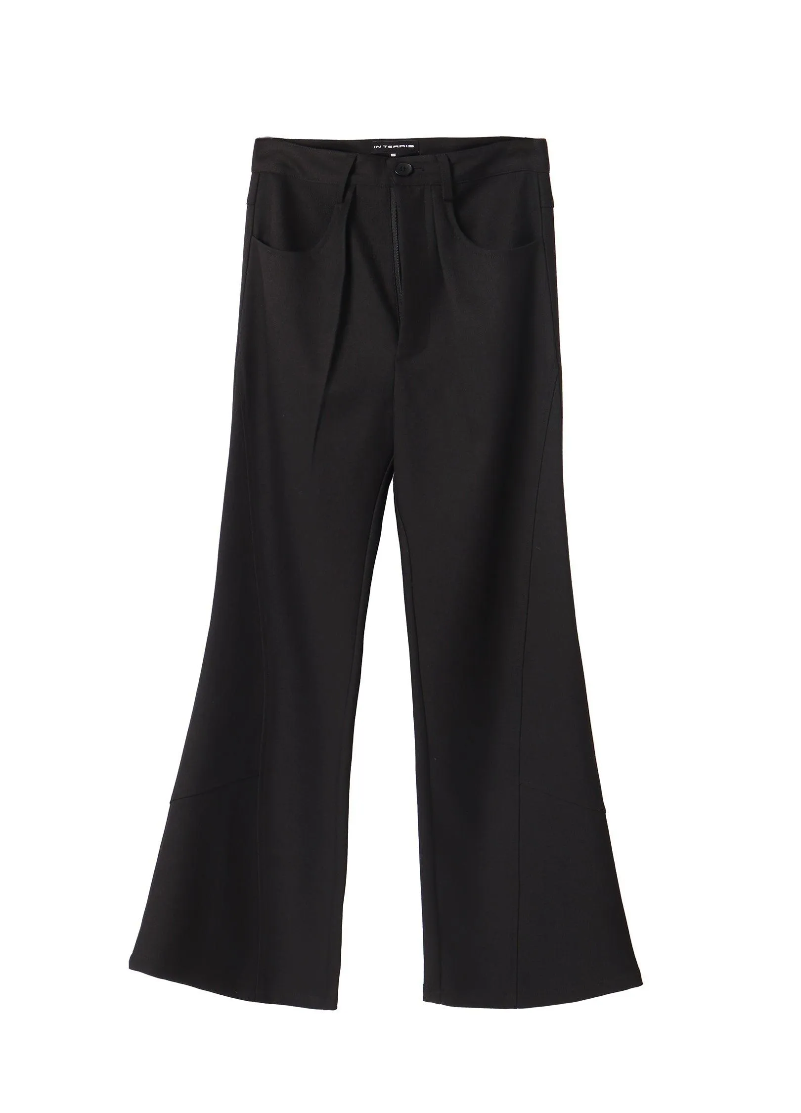 Flared High-Waisted Trousers