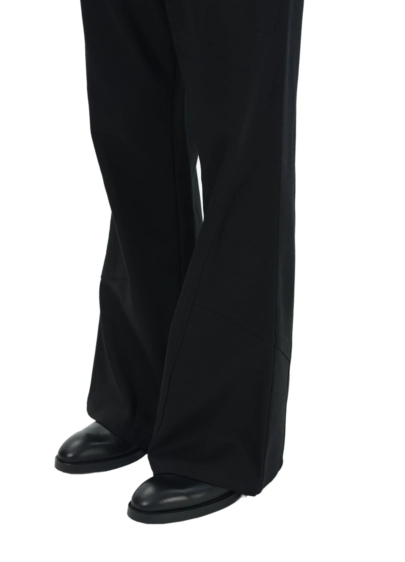 Flared High-Waisted Trousers