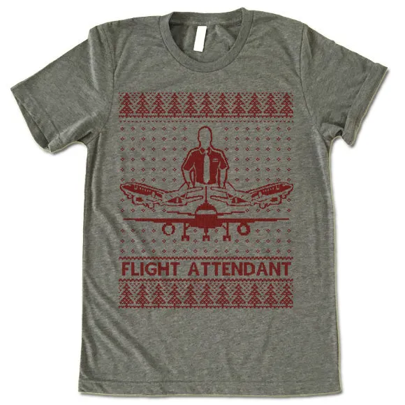 Flight Attendant Christmas T Shirt