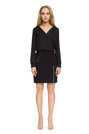 Fluid Silhouette Luxe Long-Sleeve Blouse